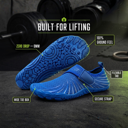 KRAFTBARE FORGE Steel zero-drop barefoot lifting shoe compared to a premium Notorious Lift shoe
