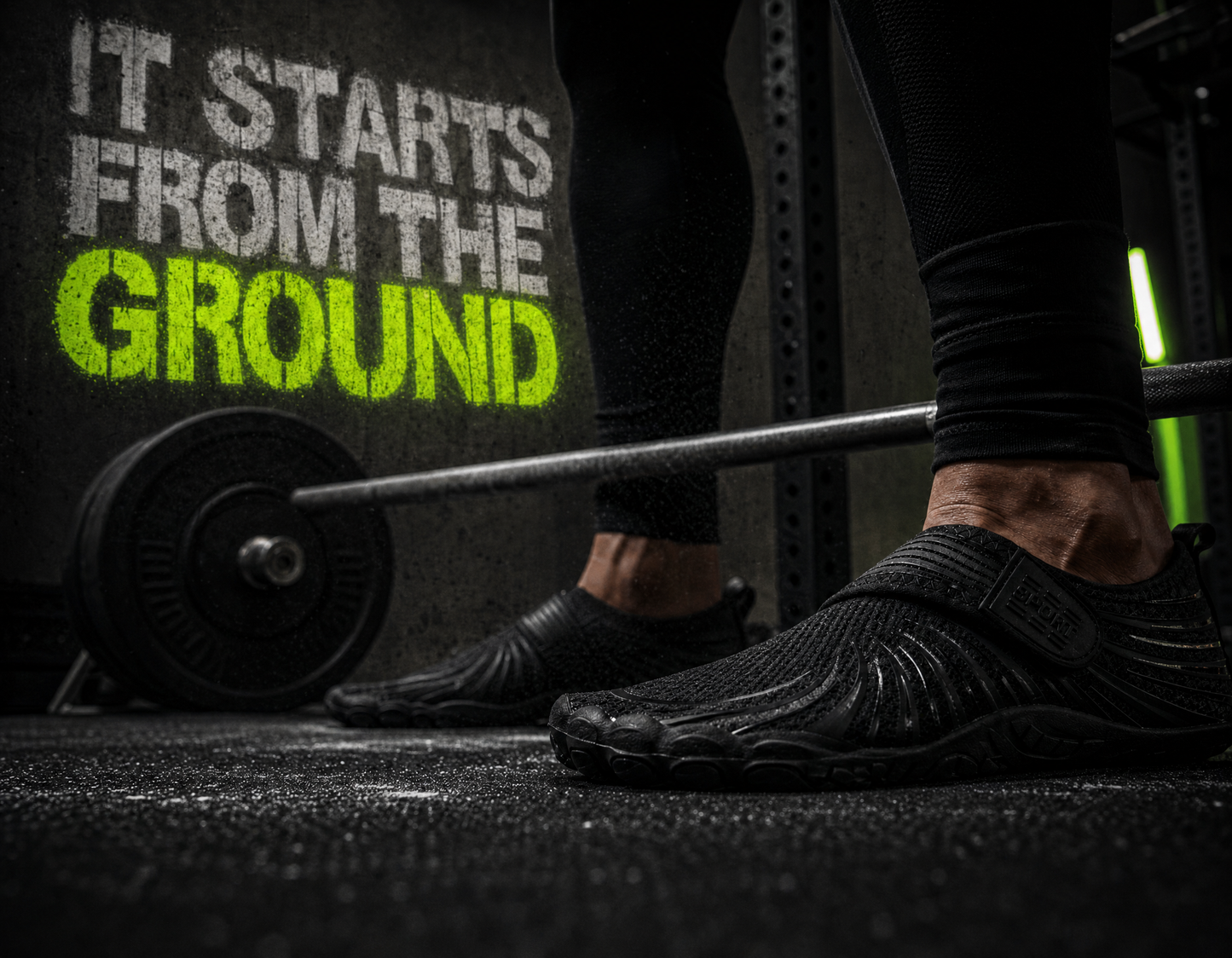 KRAFTBARE FORGE — Zero Drop Barefoot Lifting Shoes | Onyx Black