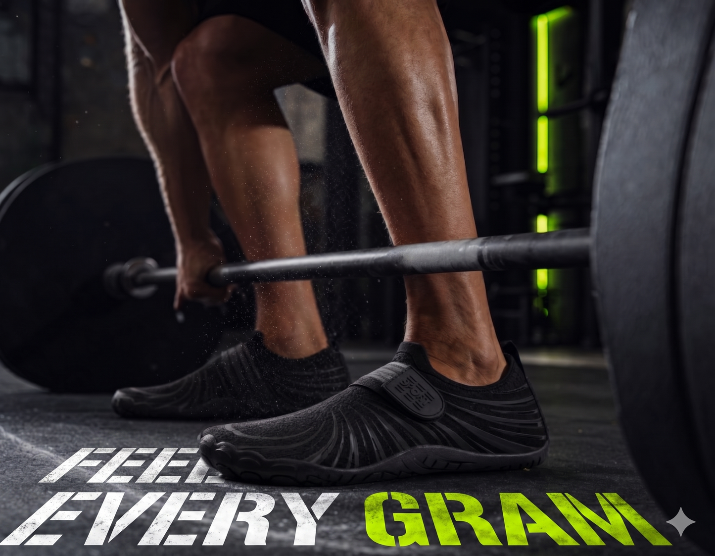 KRAFTBARE FORGE — Zero Drop Barefoot Lifting Shoes | Onyx Black